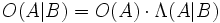 O(A|B)=O(A) \cdot \Lambda (A|B)